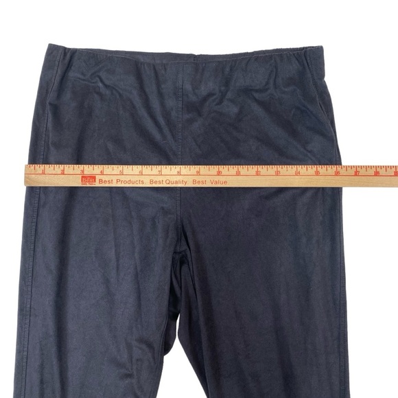 Versona Women Large Lounge Pants Ankle Black Pull On Stretch Velvety Comfy‎ - Picture 11 of 14